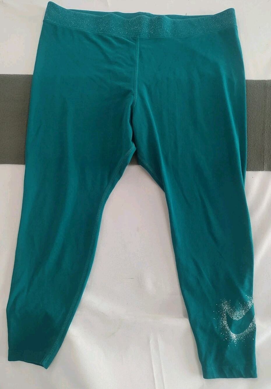 Womens Nike Bright Spruce Stardust High-Waisted Leggings (DX6449-367) Size 2X